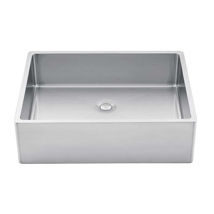 Stainless steel 19 inch square countertop bathroom sink