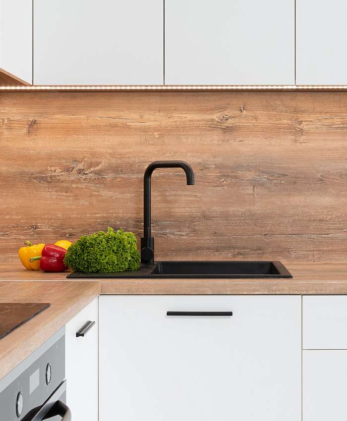 K128 KITCHEN FAUCET + KITCHEN SINK – MATTE BLACK FINISHES-1