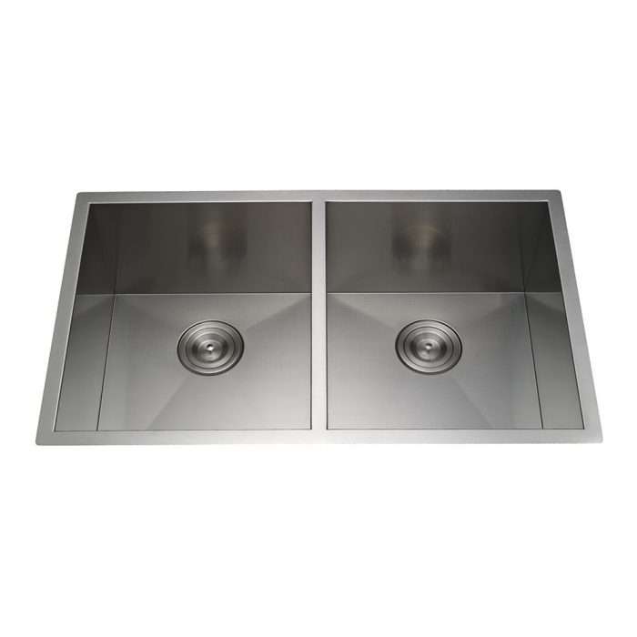 Stainless steel 32 inch undermount double bowl kitchen sink
