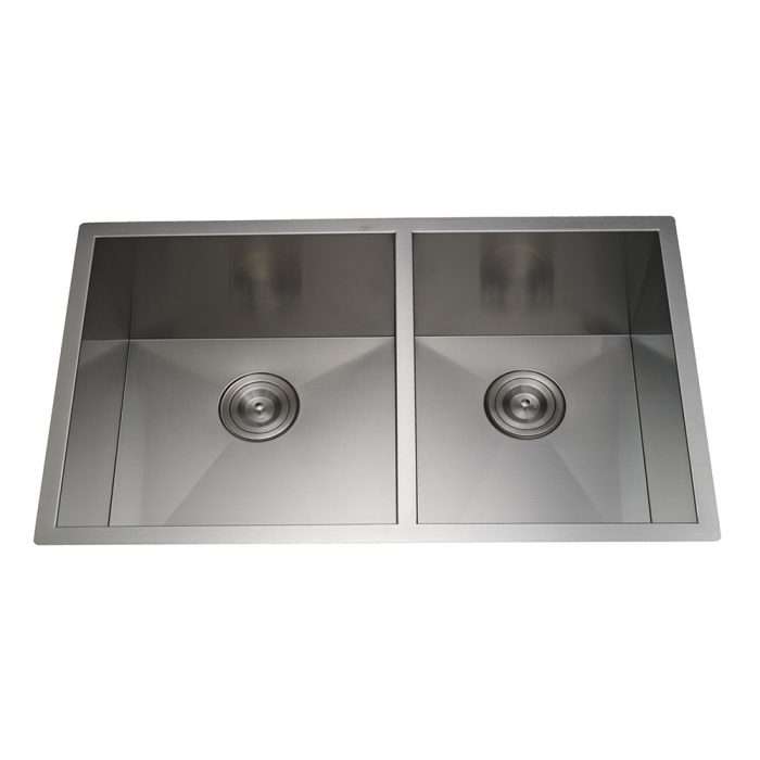 Stainless steel 32 inch undermount 6/4 double bowl kitchen sink